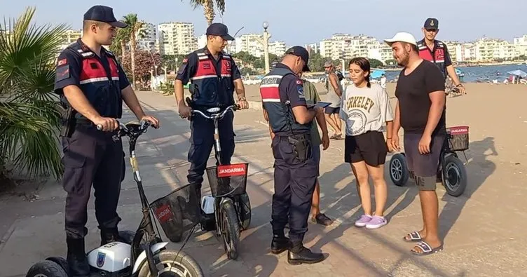 Mersin’de Jandarmadan scooterlu denetim