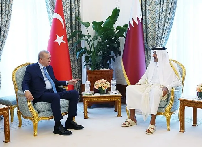Başkan Erdoğan, Katar Emiri Al Sani ile bir araya geldi