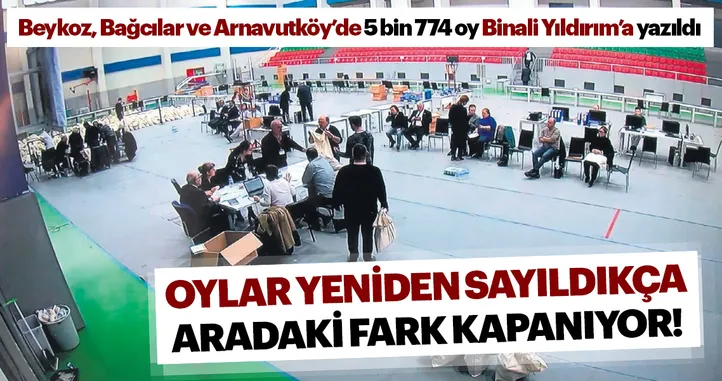 Oylar yeniden sayıldıkça aradaki fark kapanıyor