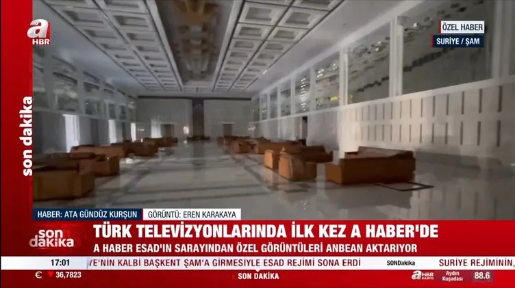 Esad’ın sarayından çok özel görüntüler: Türk televizyonlarında ilk kez ahaber’de!