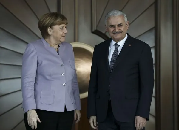 Yıldırım ve Merkel görüşmesinden kareler