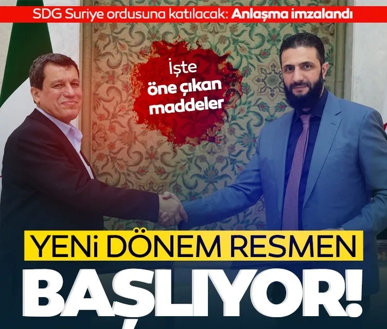 Suriye’de yeni dönem başlıyor! Anlaşma imzalandı
