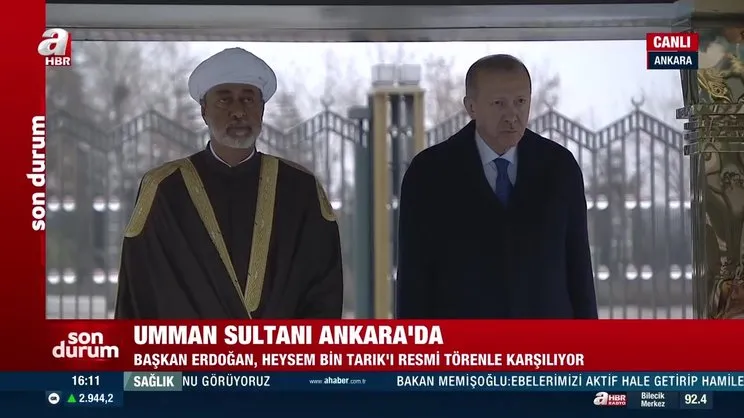 Umman Sultanı Külliye'de resmi törenle karşılandı | Video
