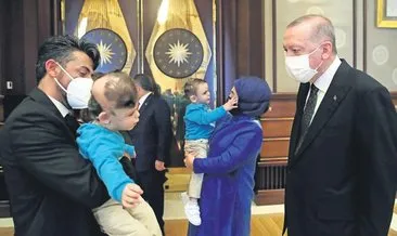 Başkan Erdoğan’ın misafiri siyam ikizleri