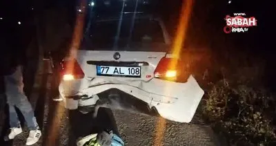 Bursa’da lastik tamiri yapılan otomobile başka bir araç çarptı: 1 yaralı | Video