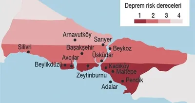 Deprem risk haritası yayınlandı! İstanbul’da deprem riski en yüksek ilçeler hangileri?