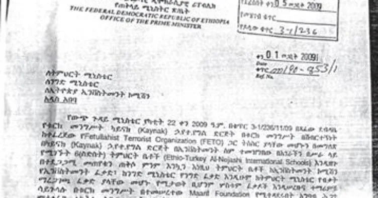 Etiyopyalı bakanlar FETÖ talimatını sumen altı etmiş