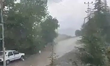 Ankara'da dolu yağışı! O anlar kamerada #ankara