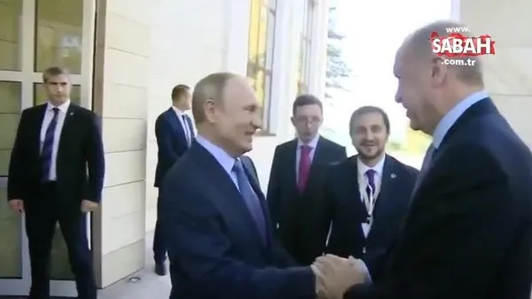 Başkan Erdoğan'ı kapıda karşılayan Putin: 