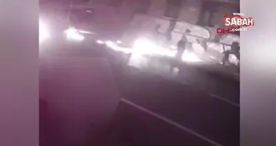 Rusya’da görenleri şoke eden olay... Kaldırımda yürüyen kadının üstüne yanan adam düştü!