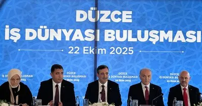 Cumhurbaşkanı yardımcısı Cevdet Yılmaz iş dünyasıyla bir araya geldi #duzce
