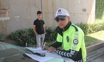 Adana’da Ceza yazdırmam diyen kişiye polisten 900 lira ceza
