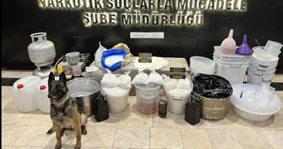 Uyuşturucu madde imalathanesinde rekor düzeyde metamfetamin yakalandı #antalya