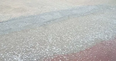 Gölbaşı’nda dolu yağışı