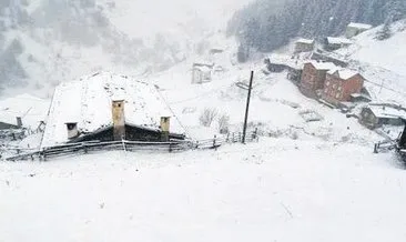 Trabzon’daki yaylalar beyaza büründü