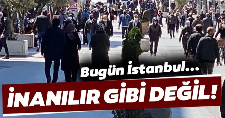 İstanbul’da vatandaşlar koronavirüs uyarılarını dinlemeyip caddelere akın etti!