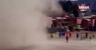 Bolivya’da maç öncesi şeytan hortumu paniği | Video