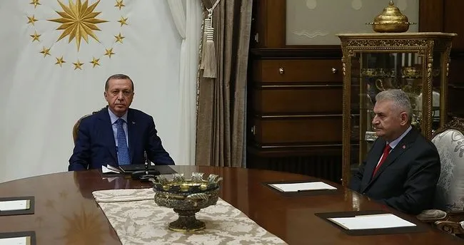Cumhurbaşkanı Erdoğan Başbakan Yıldırım ile görüştü