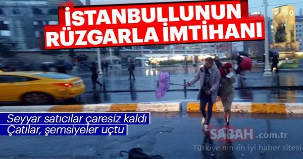 Yağmur ve rüzgar vatandaşlara zor anlar yaşattı