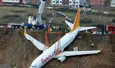 Trabzon’da pistten çıkan uçağın kaldırılması istendi