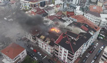Arnavutköy’de 5 katlı binada yangın!