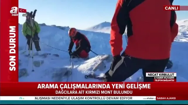 Bursa'da kaybolan dağcılara ait kırmızı renkli mont bulundu!