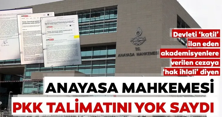 Anayasa Mahkemesi PKK talimatını yok saydı