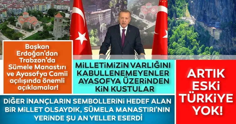 Son dakika: Başkan Erdoğan: Milletimizin varlığını kabul edemeyenler Ayasofya bahanesi ile kin kustular