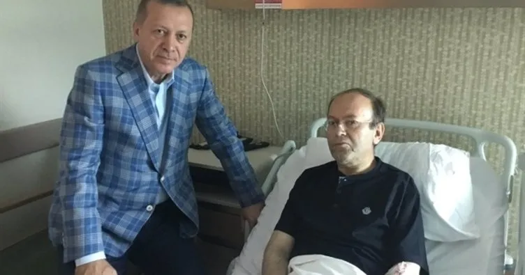 Cumhurbaşkanı Erdoğan, yazar Yusuf Kaplan’ı hastanede ziyaret etti