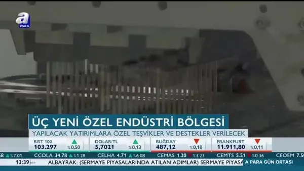 3 özel endüstri bölgesi kuruluyor