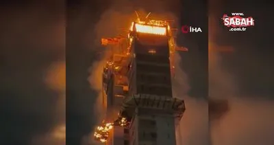 Brezilya’da inşaat halindeki 33 katlı binada yangın çıktı! | Video