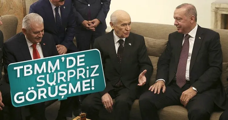 Cumhurbaşkanı Recep Tayyip Erdoğan MHP lideri ile bir araya geldi