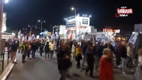 İsrail'de hükümet karşıtları sokağa çıktı | Video