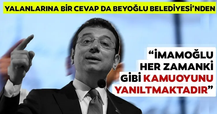 Beyoğlu Belediyesi’nden İBB Başkanı İmamoğlu’nun İBB’den usulsüz arsa tahsisi iddiasına açıklama