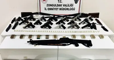 İl Emniyet Müdürlüğü ruhsatsız silah ticareti yapan 13 şüpheli gözaltına aldı 5 kişi tutuklandı #zonguldak