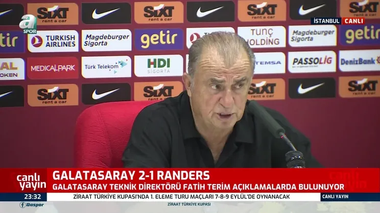 Fatih Terim'den Randers maçı sonrası Gedson ve Halil sözleri!