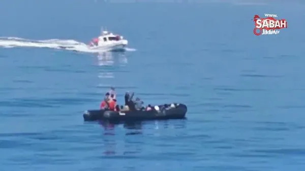 Göçmenleri, yolcu feribotu fark etti, Sahil Güvenlik kurtardı | Video