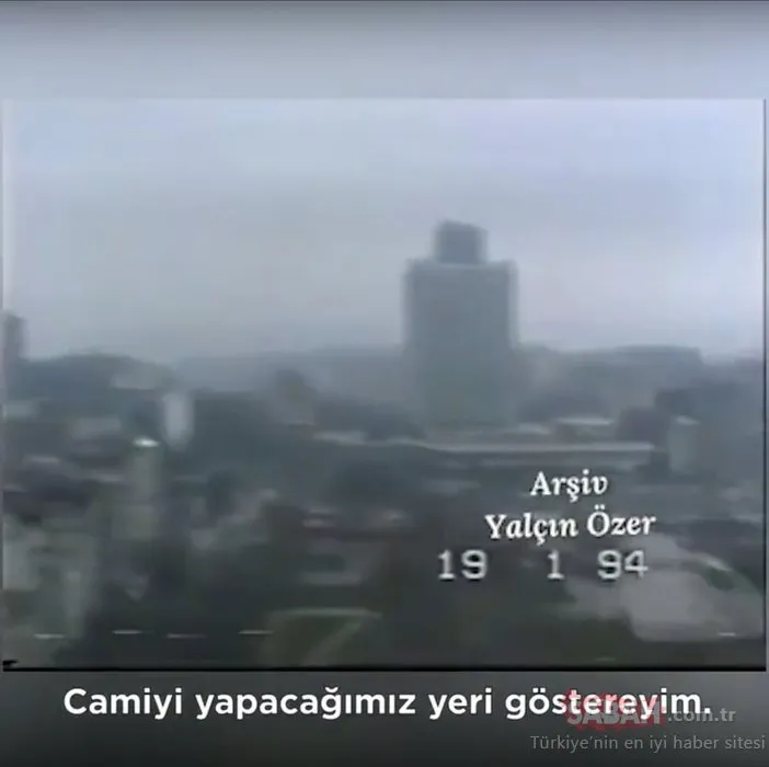 Taksim Camii bugün açılıyor! Başkan Erdoğan 27 yıl önce yerini böyle göstermişti