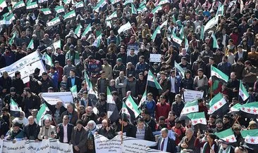 Suriyeliler Beşşar Esad’ı protesto etti