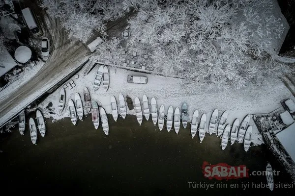 'Küçük Venedik' beyaz örtüsüyle ayrı güzel