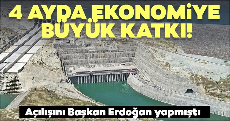Açılışını Başkan Erdoğan yapmıştı! Ilısu Barajı’ndan ekonomiye 4 ayda büyük katkı