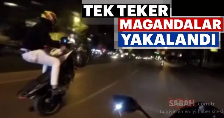 İstanbul’da tek teker üzerinde tehlike saçan trafik magandaları yakalandı