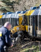 Danimarka’da iki tren kafa kafaya çarpıştı