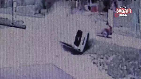 Bayburt’ta 4 kişinin yaralandığı trafik kazası güvenlik kamerasına yansıdı | Video