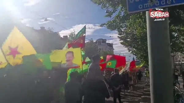 Terör örgütü PKK/YPG yandaşları, İsveç'in Göteborg kentinde gösteri yaptı | Video