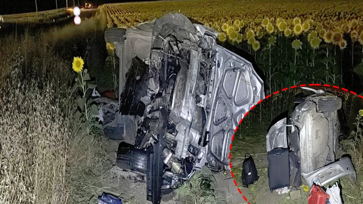 Tekirdağ’da feci kaza! Kontrolden çıkan otomobil ayçiçeği tarlasına devrildi: 3’ü çocuk 5 kişi yaralandı Tekirdağ’da feci kaza! Kontrolden çıkan otomobil ayçiçeği tarlasına devrildi: 3’ü çocuk 5 kişi yaralandı