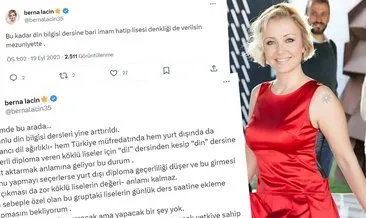 Berna Laçin’den çirkin söylem! Din dersini hedef aldığı paylaşımına tepki yağdı!