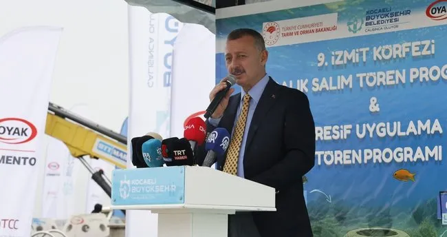 İzmit Körfezi’ne 6 Bin balık ve 100 yapay resif bırakıldı