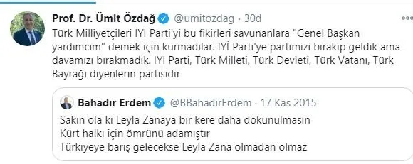 İYİ Parti'de polemik büyüyor... Başkan Yardımcısı Bahadır Erdem'in FETÖ ve  HDP paylaşımları gündemde! - Son Dakika Haberler