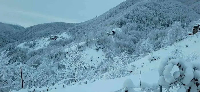 Rize’de kar yağışı nedeniyle 283 köy yolu ulaşıma kapandı